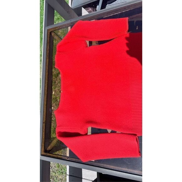 St. John Red Wool Sweater Size 4 - Picture 4 of 10